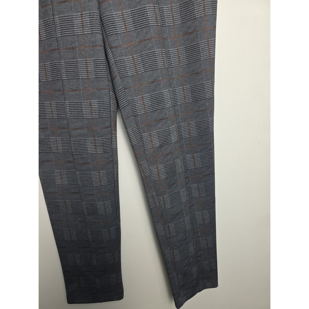 Women's Plaid Slacks/Pants Jones New York Medium Stretch Pull On False Pockets - Picture 5 of 6